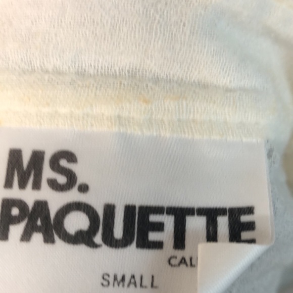 Vintage 1970’s- Ms. Paquette- gauze cotton top- rolled sleeves- lattice weave - Picture 9 of 11